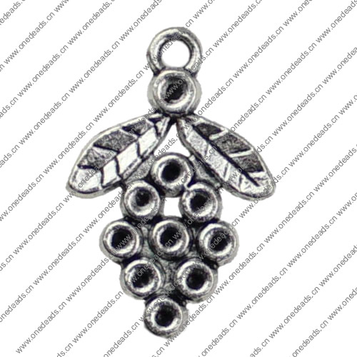 Pendant. Fashion Zinc Alloy jewelry findings. Fruit 16x24mm. Sold by KG