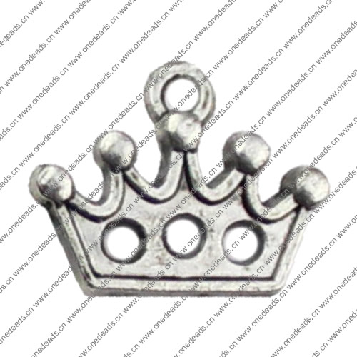 Pendant. Fashion Zinc Alloy jewelry findings. Crown 14x16mm. Sold by KG