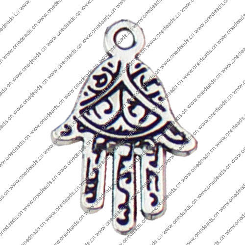 Pendant. Fashion Zinc Alloy jewelry findings. Hands 14x22mm. Sold by KG