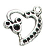 Pendant. Fashion Zinc Alloy jewelry findings. Heart 16x19mm. Sold by KG

