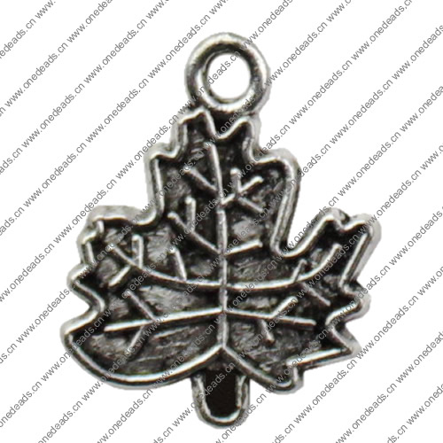 Pendant. Fashion Zinc Alloy jewelry findings. Leaf 16x21mm. Sold by KG