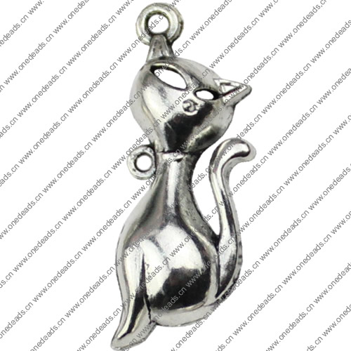 Pendant. Fashion Zinc Alloy jewelry findings. Animal 10x38mm. Sold by KG