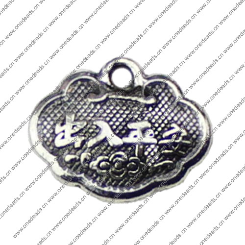 Pendant. Fashion Zinc Alloy jewelry findings. 14x11mm. Sold by KG
