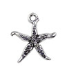 Pendant. Fashion Zinc Alloy jewelry findings. Starfish 17x19mm. Sold by KG