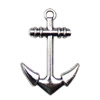 Pendant. Fashion Zinc Alloy jewelry findings. Anchor 19x28mm. Sold by KG