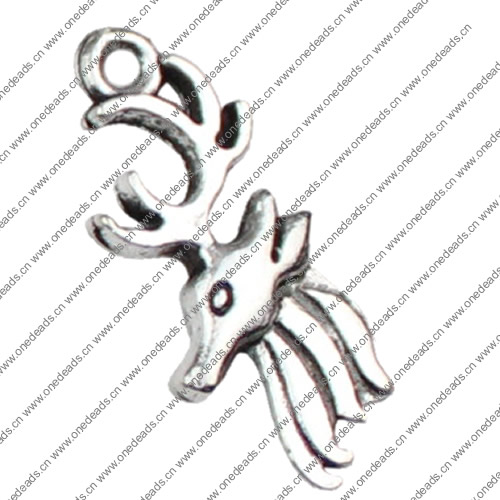 Pendant. Fashion Zinc Alloy jewelry findings. Animal 12x27mm. Sold by KG