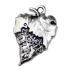 Pendant. Fashion Zinc Alloy jewelry findings. Leaf 15x23mm. Sold by KG
