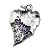 Pendant. Fashion Zinc Alloy jewelry findings. Leaf 15x23mm. Sold by KG