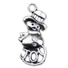 Pendant. Fashion Zinc Alloy jewelry findings. Snowman 12x28mm. Sold by KG