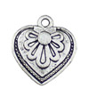 Pendant. Fashion Zinc Alloy jewelry findings. Heart 18x20mm. Sold by KG
