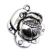 Pendant. Fashion Zinc Alloy jewelry findings. Flower 19x22mm. Sold by KG
