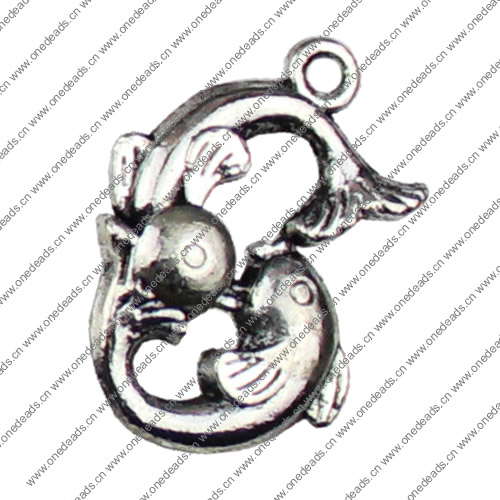 Pendant. Fashion Zinc Alloy jewelry findings. Animal 19x25mm. Sold by KG