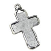 Pendant. Fashion Zinc Alloy jewelry findings. Cross 67x42mm. Sold by KG
