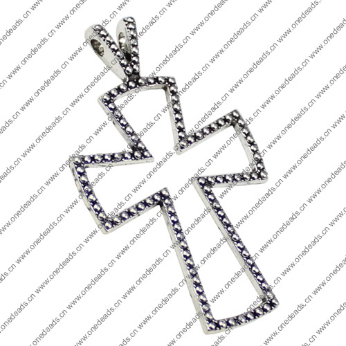 Pendant. Fashion Zinc Alloy jewelry findings. Cross 70x41mm. Sold by KG