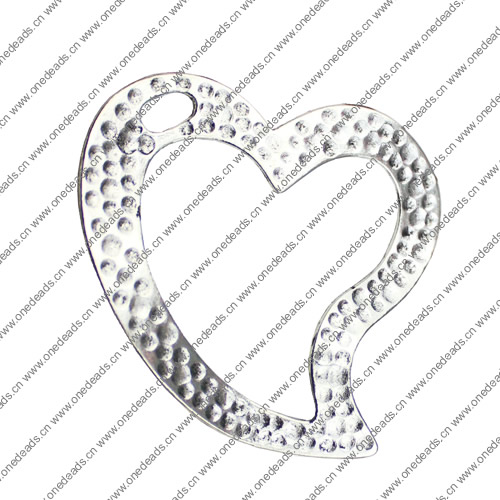 Pendant. Fashion Zinc Alloy jewelry findings. Heart 58x64mm. Sold by KG