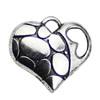 Pendant. Fashion Zinc Alloy jewelry findings. Heart 18x12mm. Sold by KG
