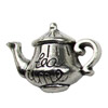 Pendant. Fashion Zinc Alloy jewelry findings. Teapot 19x13mm. Sold by KG
