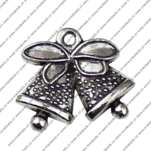 Pendant. Fashion Zinc Alloy jewelry findings. Bell 17x15mm. Sold by KG