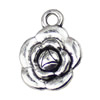 Pendant. Fashion Zinc Alloy jewelry findings. Flower 22x17mm. Sold by KG
