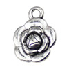 Pendant. Fashion Zinc Alloy jewelry findings. Flower 22x17mm. Sold by KG