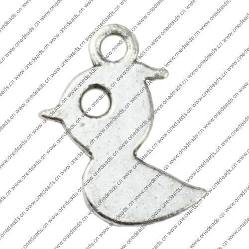 Pendant. Fashion Zinc Alloy jewelry findings. Animal 14x7.5mm. Sold by KG