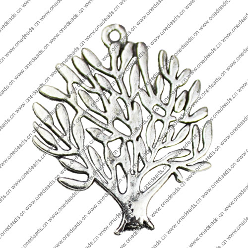 Pendant. Fashion Zinc Alloy jewelry findings. Tree 30x25mm. Sold by KG