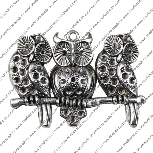 Pendant. Fashion Zinc Alloy jewelry findings. Animal 55x39mm. Sold by KG