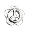 Pendant. Fashion Zinc Alloy jewelry findings. Peace 12x12mm. Sold by KG
