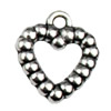 Pendant. Fashion Zinc Alloy jewelry findings. Heart 14x12mm. Sold by KG
