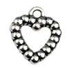 Pendant. Fashion Zinc Alloy jewelry findings. Heart 14x12mm. Sold by KG