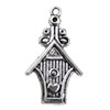 Pendant. Fashion Zinc Alloy jewelry findings. House 37x21mm. Sold by KG
