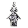 Pendant. Fashion Zinc Alloy jewelry findings. House 37x21mm. Sold by KG