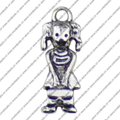 Pendant. Fashion Zinc Alloy jewelry findings. Girl 16x5mm. Sold by KG
