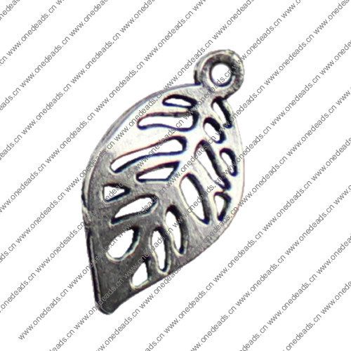 Pendant. Fashion Zinc Alloy jewelry findings. Leaf 23x13mm. Sold by KG