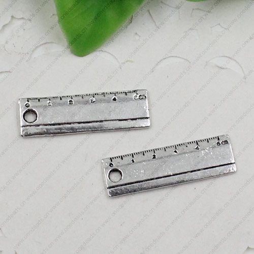 Pendant. Fashion Zinc Alloy jewelry findings.Ruler 11x13mm. Sold by KG