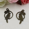 Pendant. Fashion Zinc Alloy jewelry findings. Flower bird 28x15mm. Sold by KG
