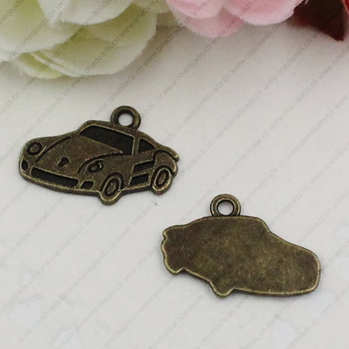 Pendant. Fashion Zinc Alloy jewelry findings. Motor vehicle 21x14mm. Sold by KG