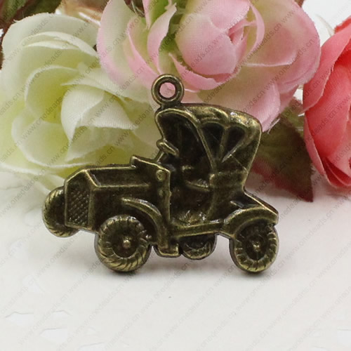 Pendant. Fashion Zinc Alloy jewelry findings. Motor vehicle 36x31mm. Sold by KG