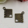 Pendant. Fashion Zinc Alloy jewelry findings. Diary 19x15mm. Sold by KG
