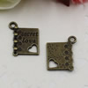 Pendant. Fashion Zinc Alloy jewelry findings. Diary 19x15mm. Sold by KG