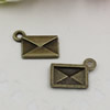 Pendant. Fashion Zinc Alloy jewelry findings. Envelope 16x11mm. Sold by KG
