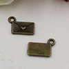 Pendant. Fashion Zinc Alloy jewelry findings. Envelope 13x9mm. Sold by KG
