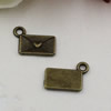 Pendant. Fashion Zinc Alloy jewelry findings. Envelope 13x9mm. Sold by KG