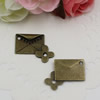 Pendant. Fashion Zinc Alloy jewelry findings. Envelope 26x20mm. Sold by KG