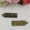 Pendant. Fashion Zinc Alloy jewelry findings. Electronic organ 26x8mm. Sold by KG