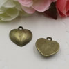Pendant. Fashion Zinc Alloy jewelry findings. Heart 17x16mm. Sold by KG
