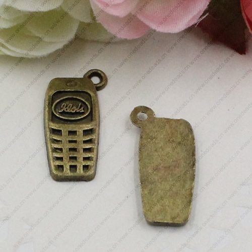 Pendant. Fashion Zinc Alloy jewelry findings. Handset 22x11mm. Sold by KG