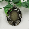 Zinc Alloy Cabochon Settings.Fashion Jewelry Findings. 45.5x34mm Inner dia: 26x19mm. Sold by PC