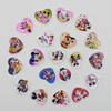 Wholesale Mixed color Lead-free Wooden Button Beads 26x25.5mm Sold by PC