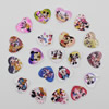 Wholesale Mixed color Lead-free Wooden Button Beads 26x25.5mm Sold by PC